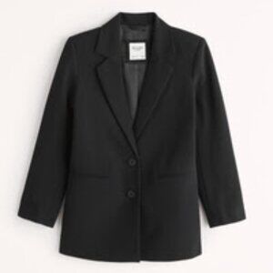Abercrombie & Fitch Women's Single-Breasted Blazer (Black, S)